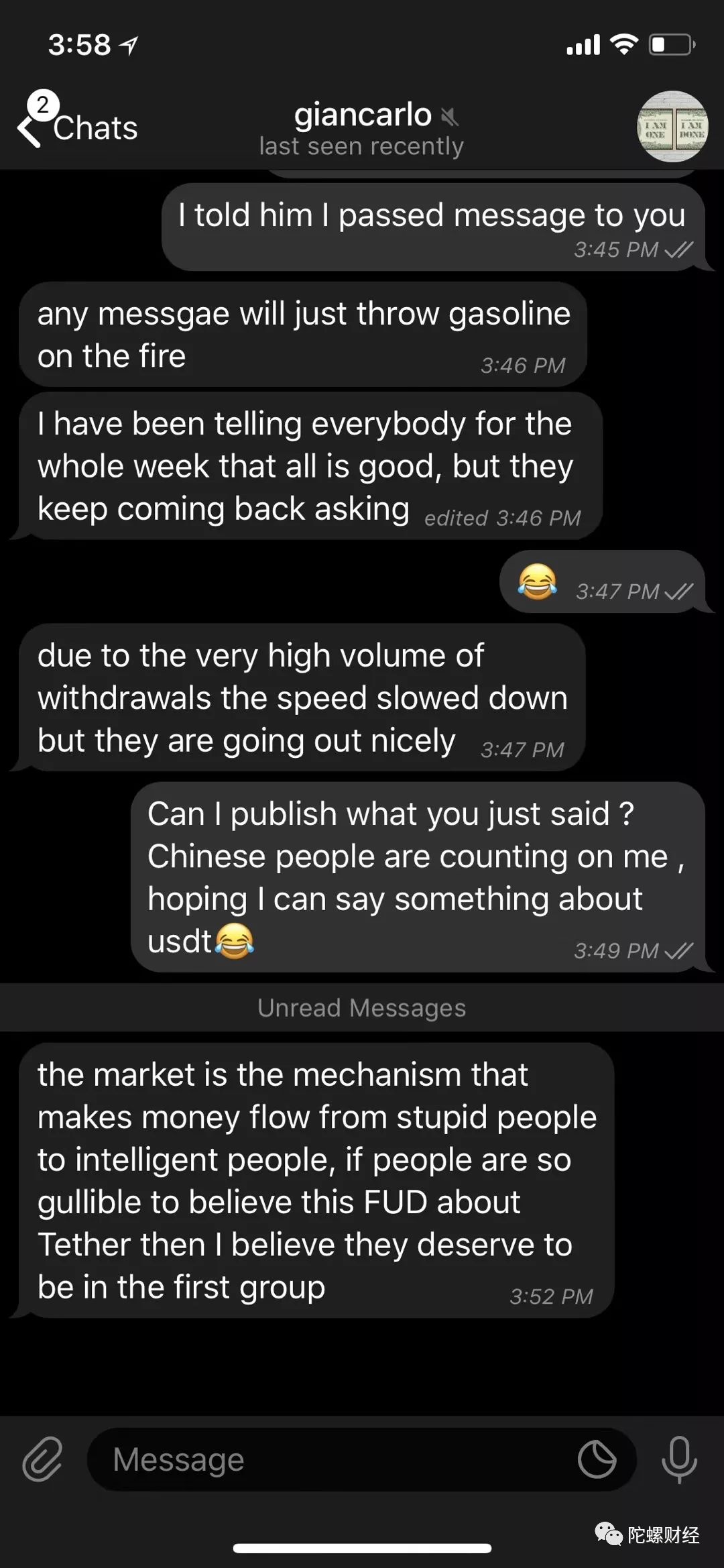 比特币暴涨超 1000 美元，USDT 背锅背后的真相