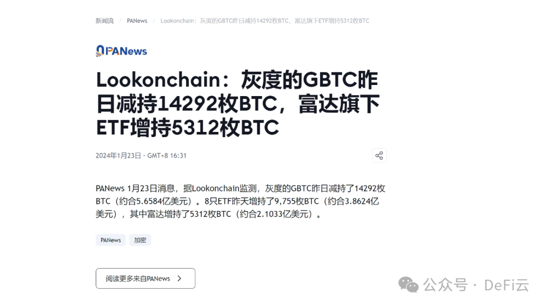 FTX 抛售灰度 BTC，富达增持，NFT 跨链项目 magic Eden 推出跨链钱包