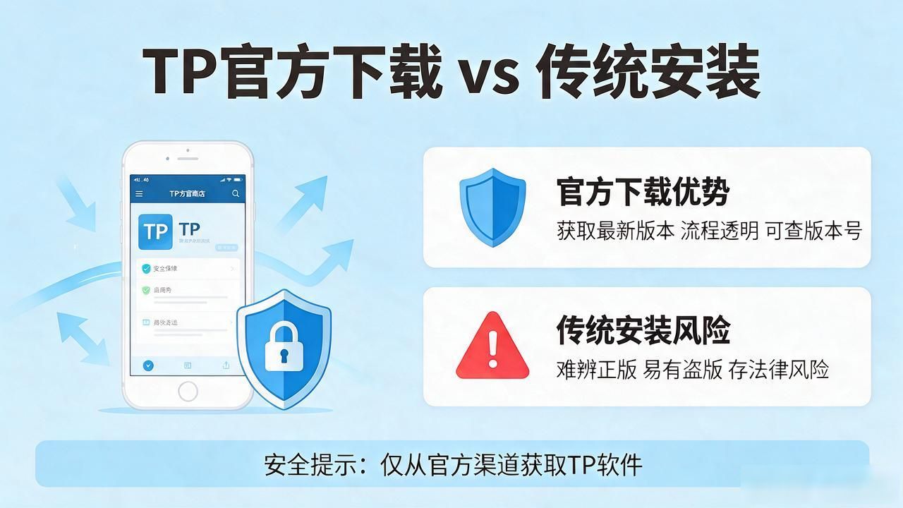 官方应用商店下载_传统软件安装方式_TP官方下载安装app与传统方式的对比