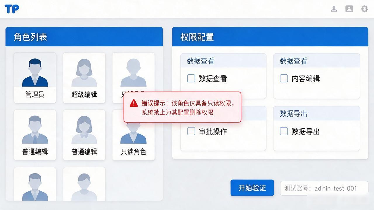 TP官网下载正版app后，怎么给用户设置不同的角色权限