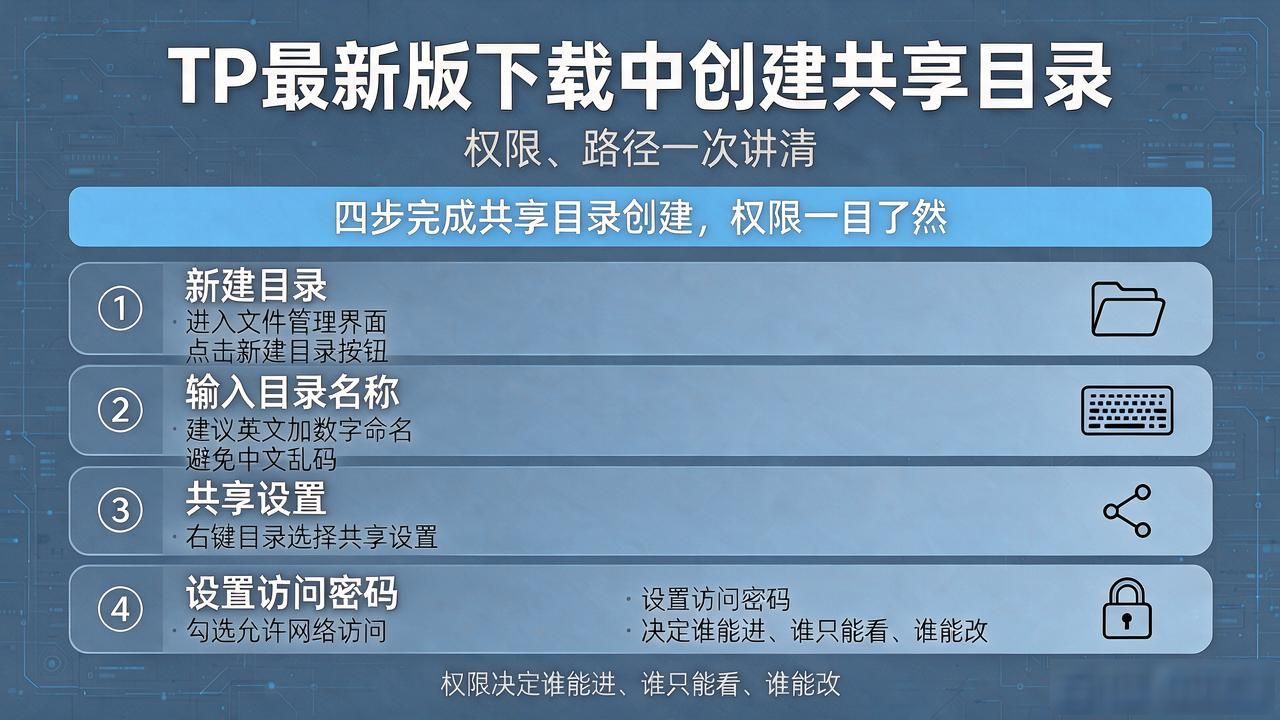 TP最新版下载中创建共享目录：权限、路径一次讲清