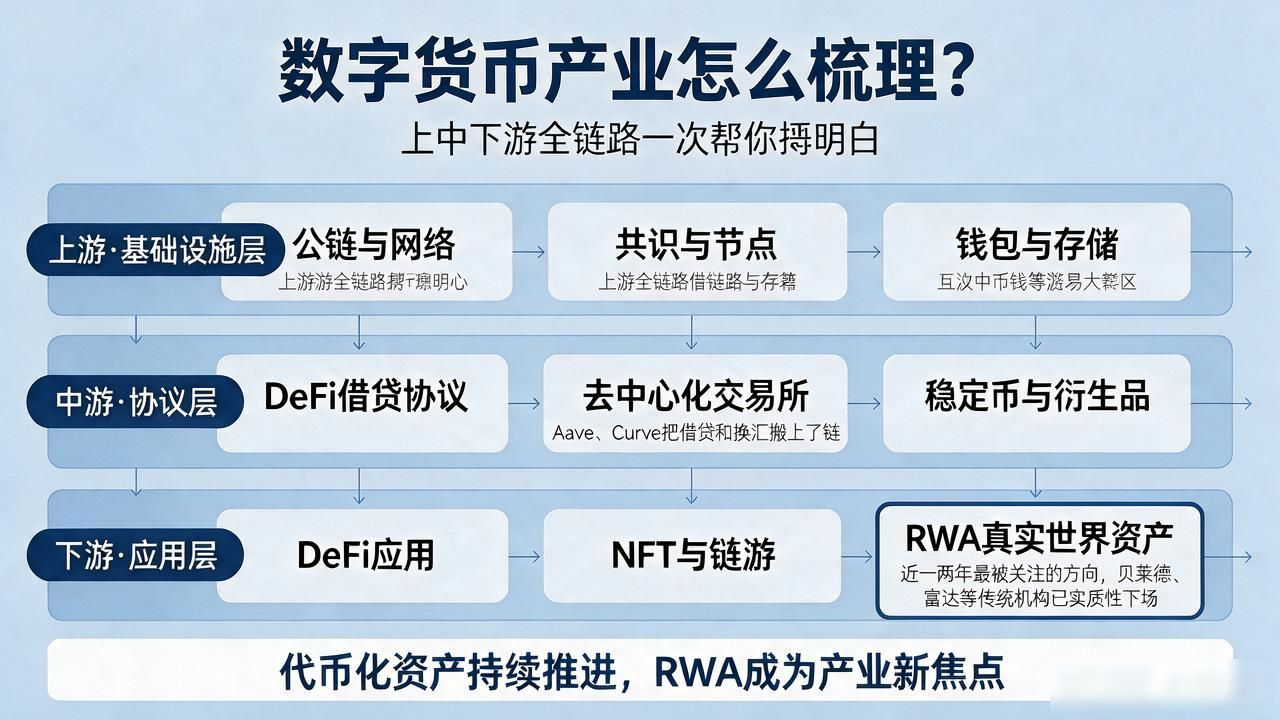 数字货币产业怎么梳理？上中下游全链路一次帮你捋明白