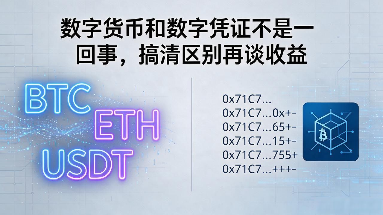 数字货币和数字凭证不是一回事，搞清区别再谈收益
