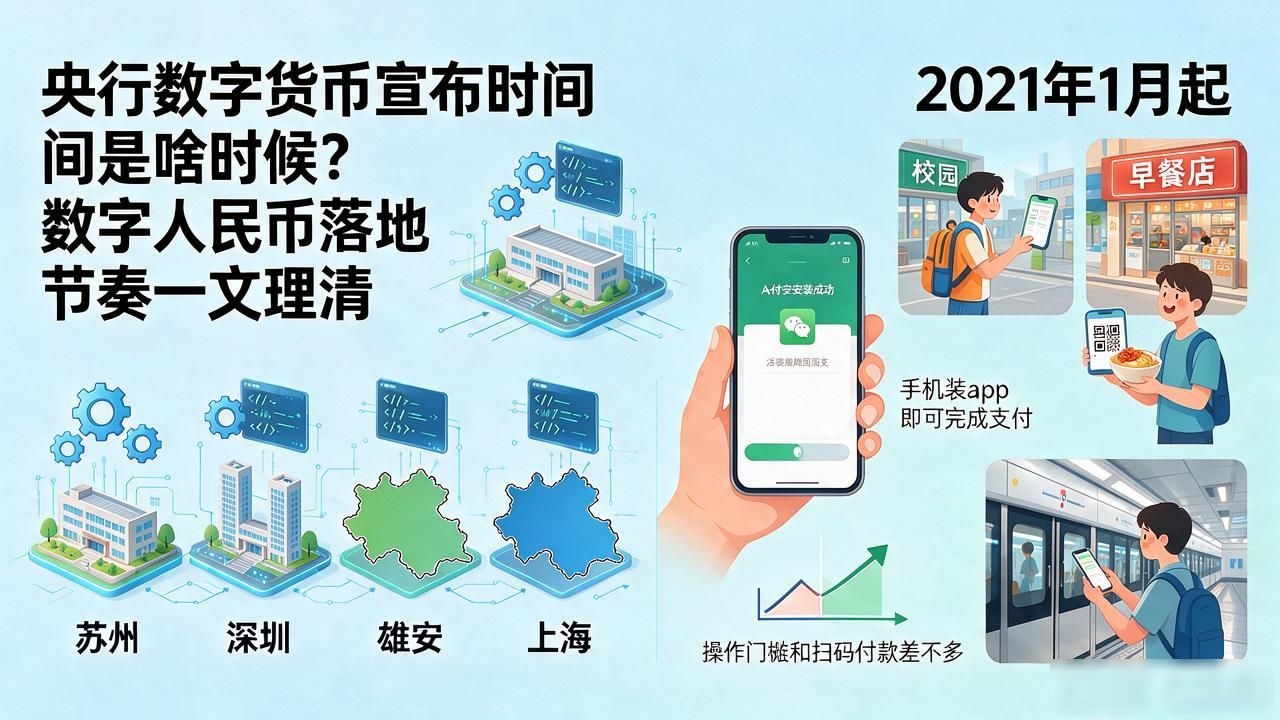央行数字货币宣布时间_数字人民币试点城市覆盖范围_央行数字货币发展历程