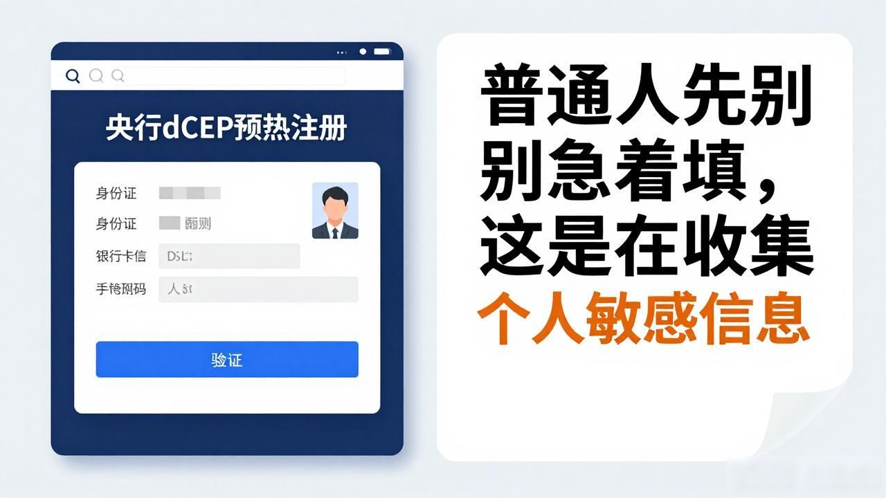 央行dcep预热注册靠谱吗？普通人先别急着填
