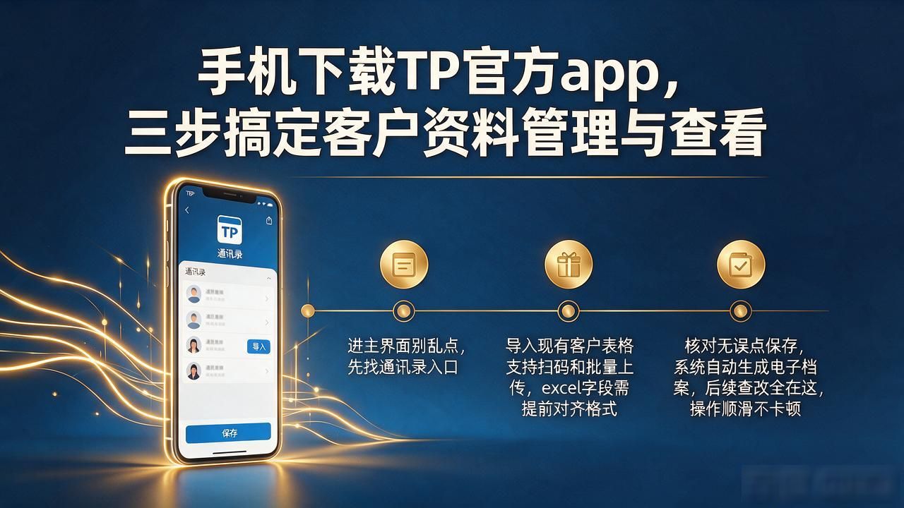 手机下载TP官方app，三步搞定客户资料管理与查看