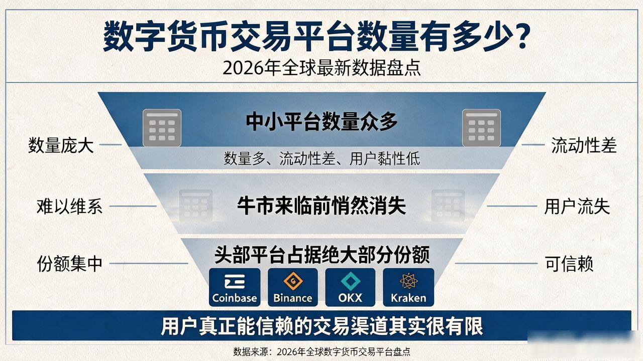 数字货币交易平台数量有多少？2026年全球最新数据盘点