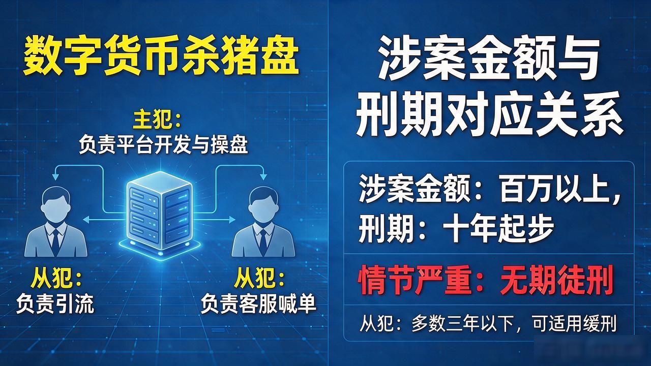 数字货币杀猪盘判多久？金额不同刑期差很大，标准讲透