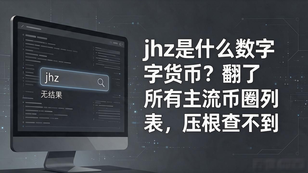jhz是什么数字货币？翻了所有主流币圈列表，压根查不到