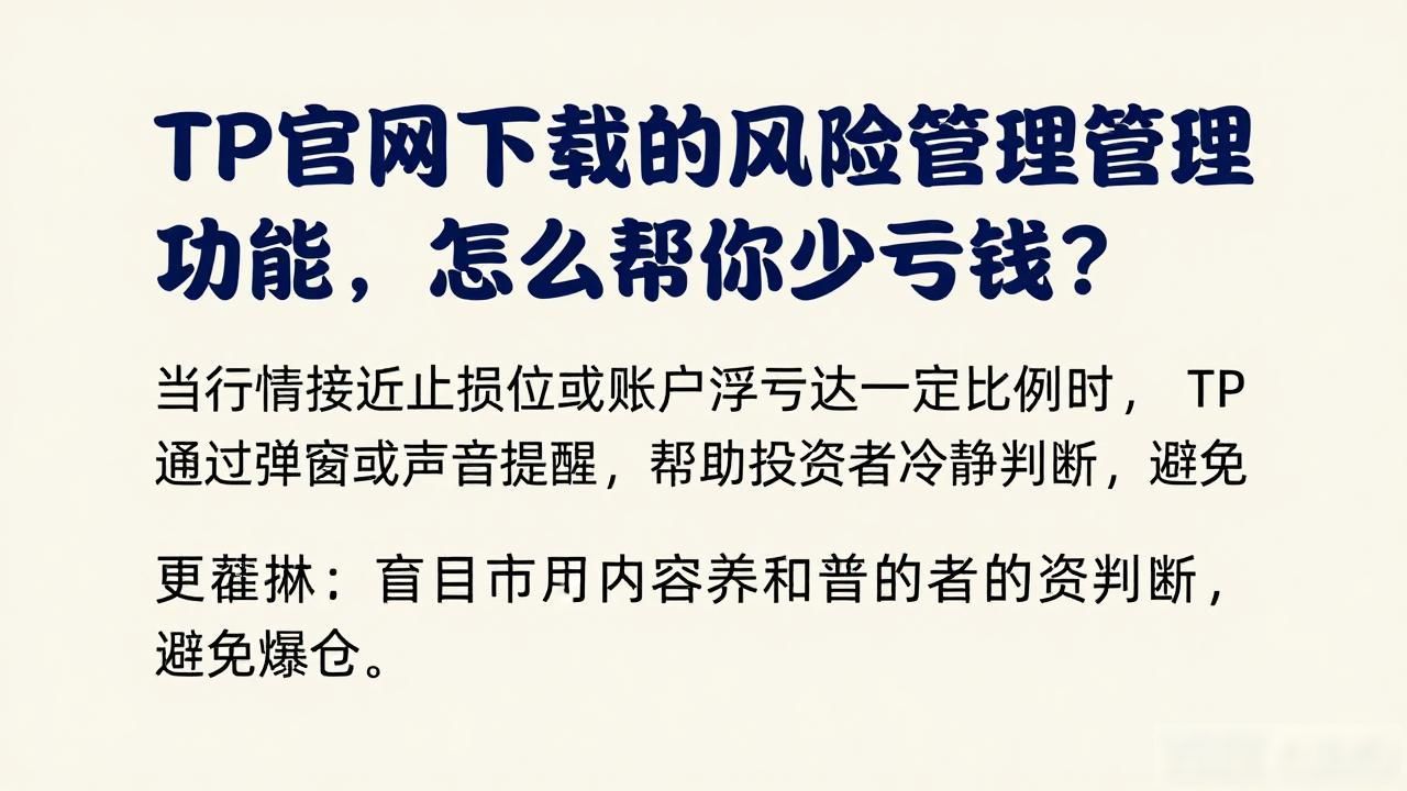 tp官方网址下载的风险管理功能，如何帮助投资者减少损失？_止损仓位风控系统_交易风险管理