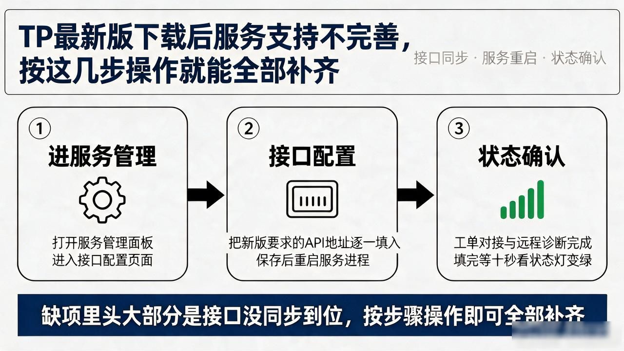 TP最新版下载后服务支持不完善，按这几步操作就能全部补齐