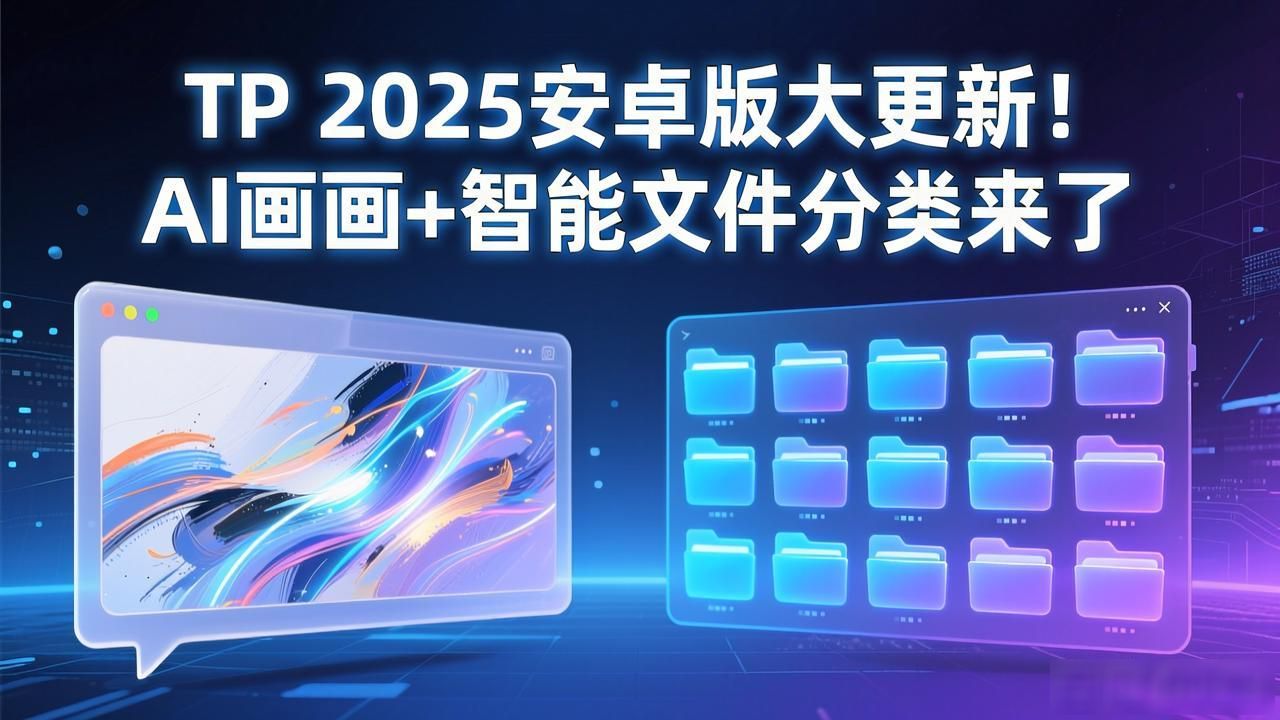 TP 2025安卓版大更新！AI画画+智能文件分类来了